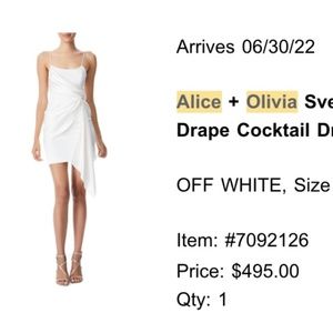 Alice and Olivia White Dress